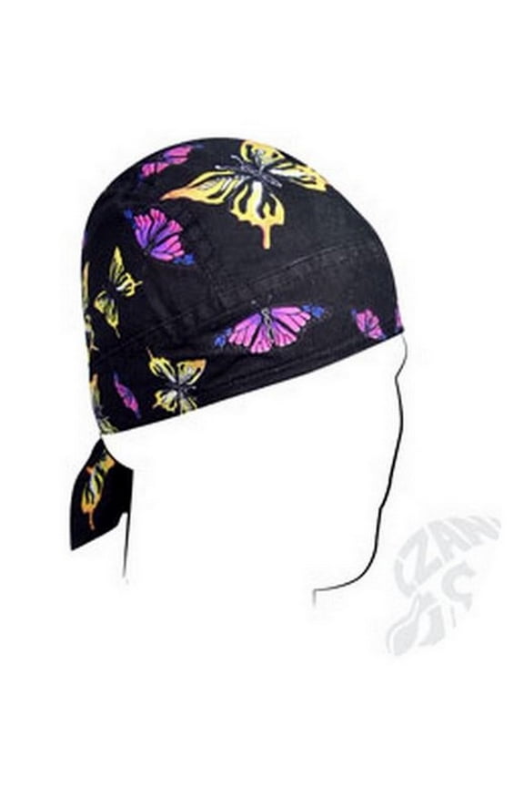 Zan Headgear Flydanna Headwrap, Mixed Butterfly, OSFM, Black