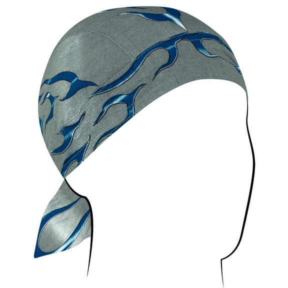Zan Headgear Blue Tank Flame Flydanna Headwrap Tank Flame Blue