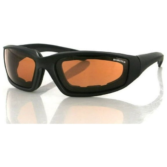 Bobster Foamerz 2 Sunglass, Black Frame, Anti-fog Amber Lens