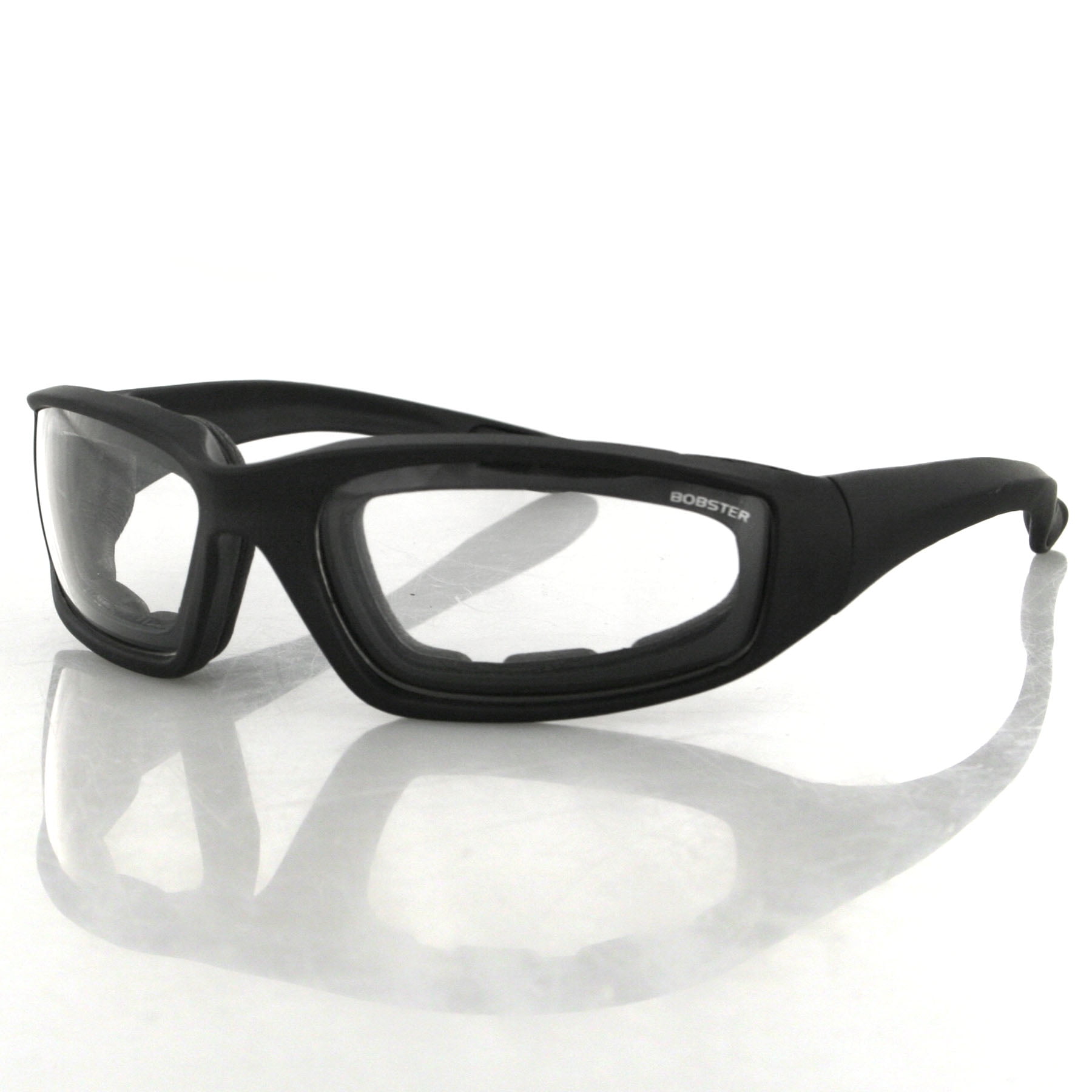 Bobster Foamerz 2 Sunglasses, Clear Anti-fog Lenses, Black Frame