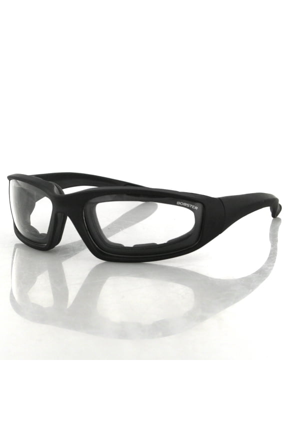 Foamerz 2 Sunglasses, Clear Anti-fog Lenses, Black Frame