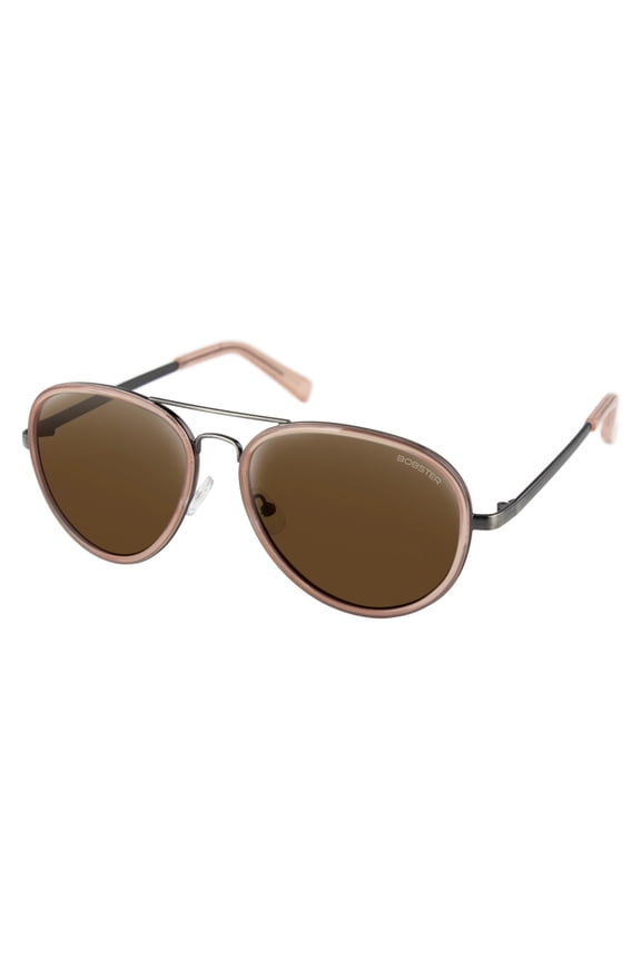 ® Goose Gloss Clear Blush Frame Brown HD Silver Mirror Lens