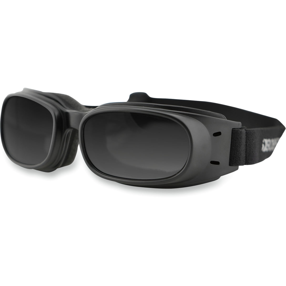 Bobster Piston Motorcycle Goggles Black w/Smoke Lens