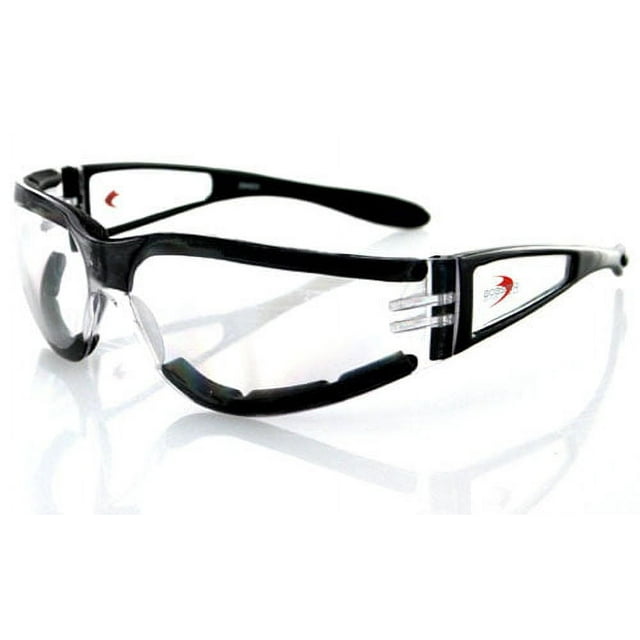 Bobster Shield 2 Sunglasses, Black Frame/Clear Lens