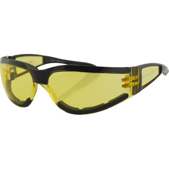 Bobster Shield II Sunglasses Black Frame w/Yellow Lens