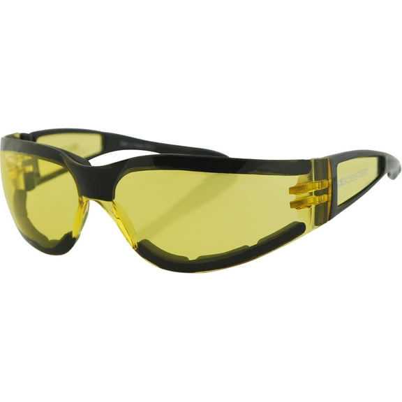 Bobster Shield Ii Sunglasses Black Frame W/Yellow Lens