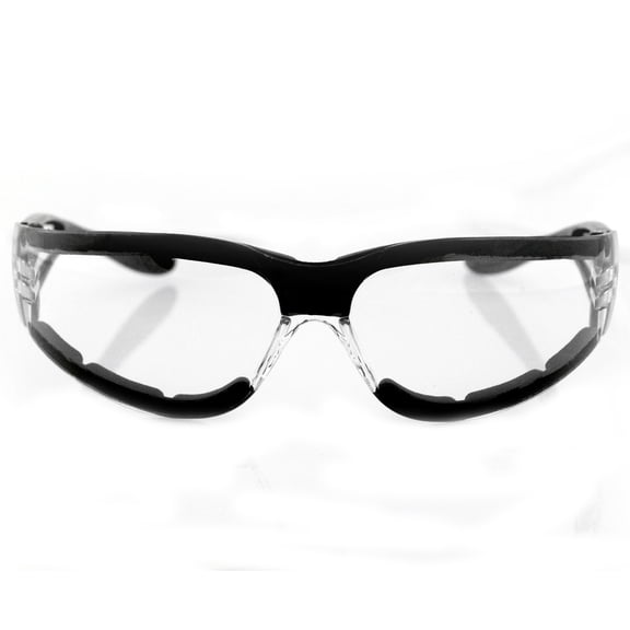 Bobster Shield II Sunglasses Black Frame w/Clear Lens