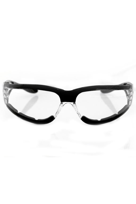 Shield II Sunglasses Black Frame w/Clear Lens