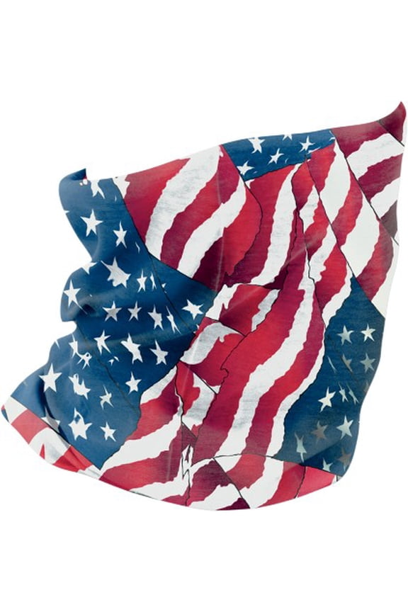 Zan Headgear Motley Neck Tube Wavy Flag/Red