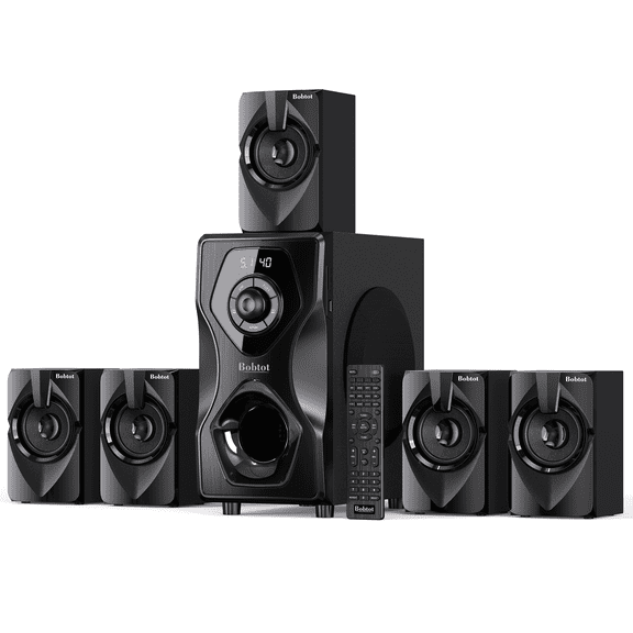 Bobtot Surround Sound Home Theater Systems 700 Watts Peak Power 5.1/2.1 Stereo Bluetooth Speaker System for TV