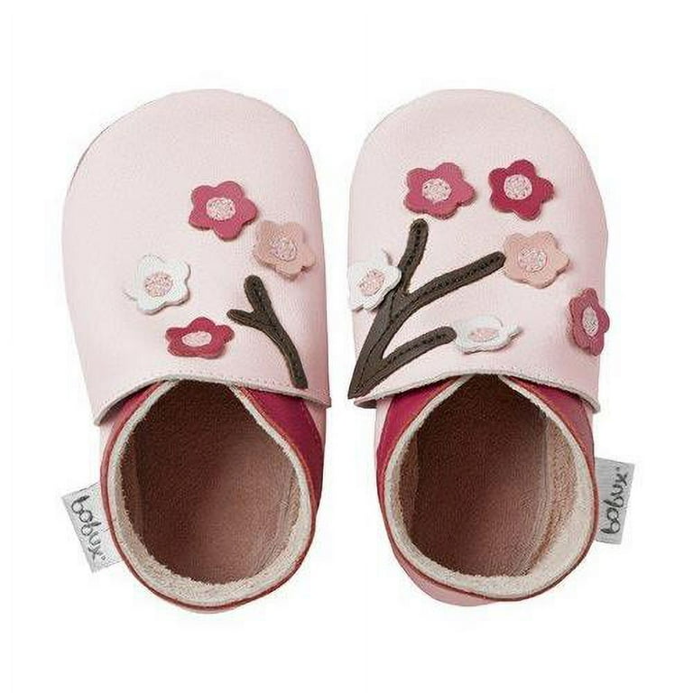Bobux Leather Baby Shoes Multiflower Pink Medium 9 15 Months Girls