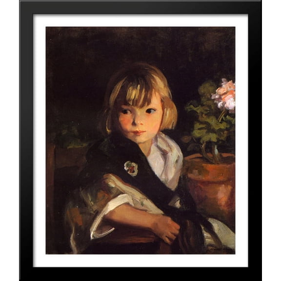 Boby 28x32 Large Black Wood Framed Print Art by Robert Henri