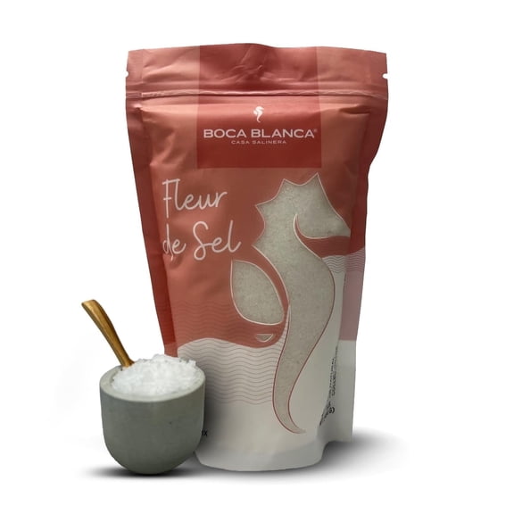 BOCA BLANCA - Premium Fleur de Sel, Natural Fleur de Sel from the Sea of Corts Mxico, 1LB bag 100% unrefined sea salt