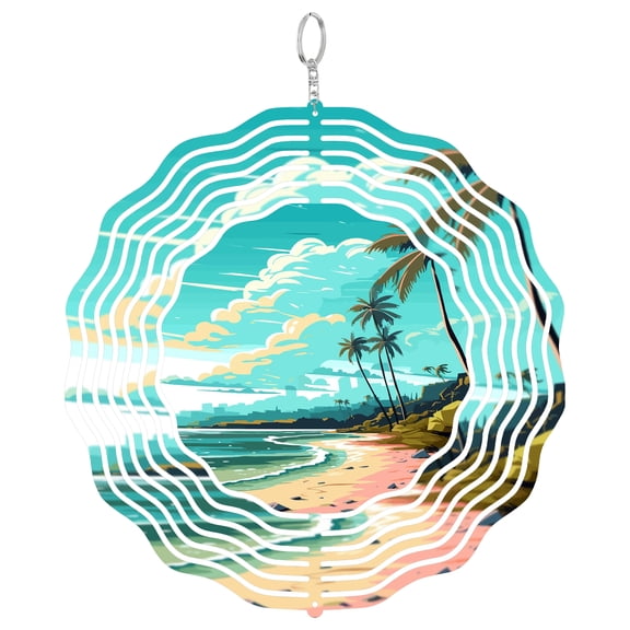 Boca Chica Texas 3D Wind Spinner Stainless Steel Kinetic Art Home Garden Decor Space Base Beach Travel Gift