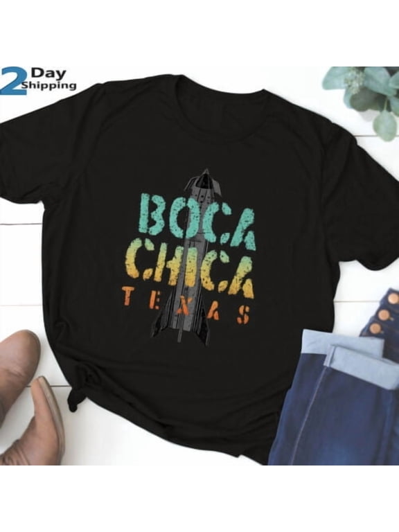 Boca Chica Texas Starship Cool Retro T-Shirt