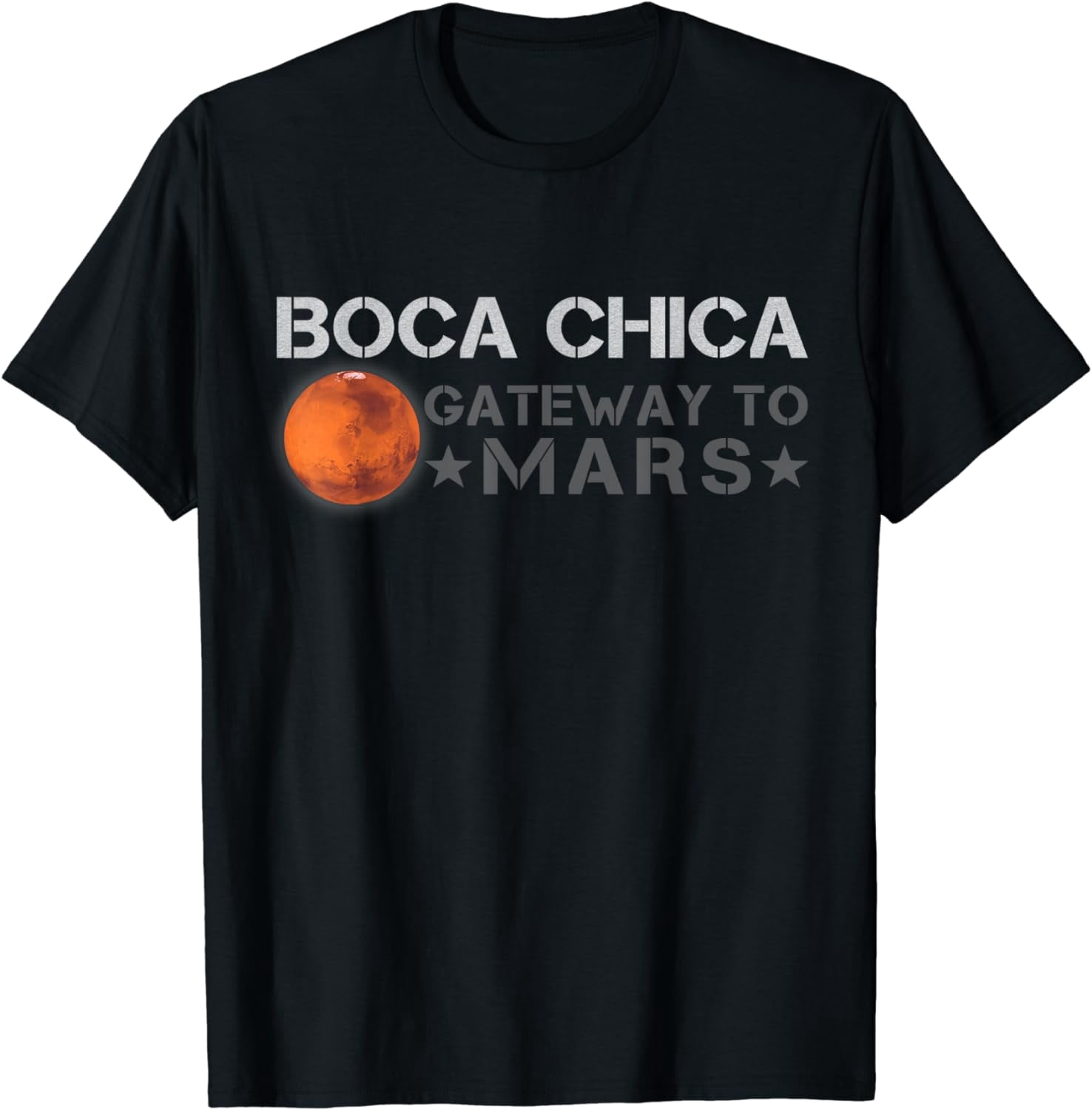 Débardeur Graphique Enjoy Space Mars - T-shirt Motif Citation Espace, Coupe Classique, Léger