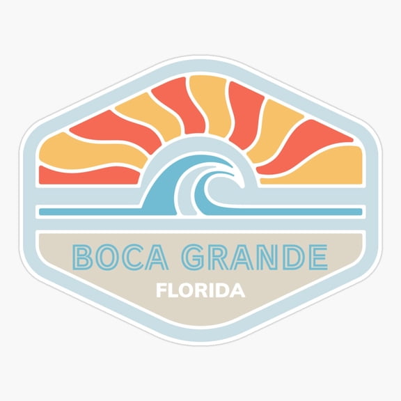 Boca Grande Florida Sunrise Sunset Sticker