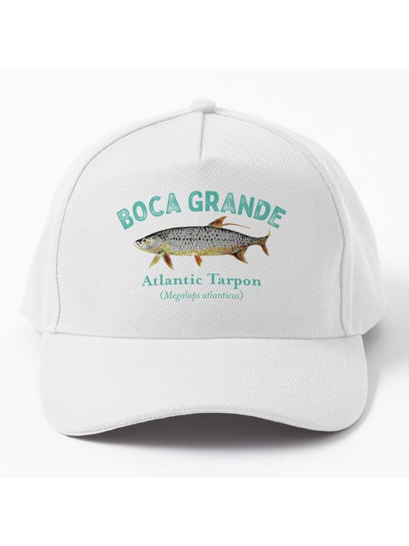 Boca Grande Tarpon Fishing Baseball Cap, Florida Angler Sports Graphic Design, Classic Hat