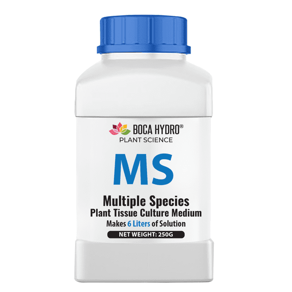 Boca Hydro MS Multiple Species Complete Plant Culture Medium with Organic Sucrose and Agar. Works with all PGRS and Auxins, Makes 6 Litres of solution!