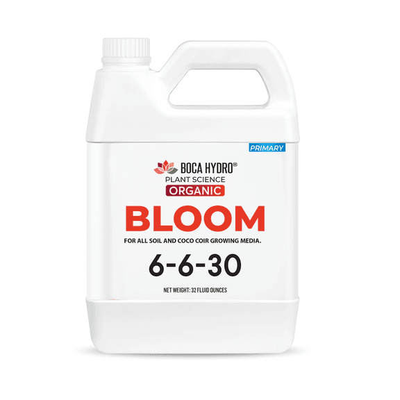 Boca Hydro Bloom Soil 6-6-30 | Premium Organic Liquid Bloom Fertilizer | High Potassium Plant Food for Abundant Flowers, Fruits & Budding Plants | For Soil, Soilless & Coco Coir Growing Media
