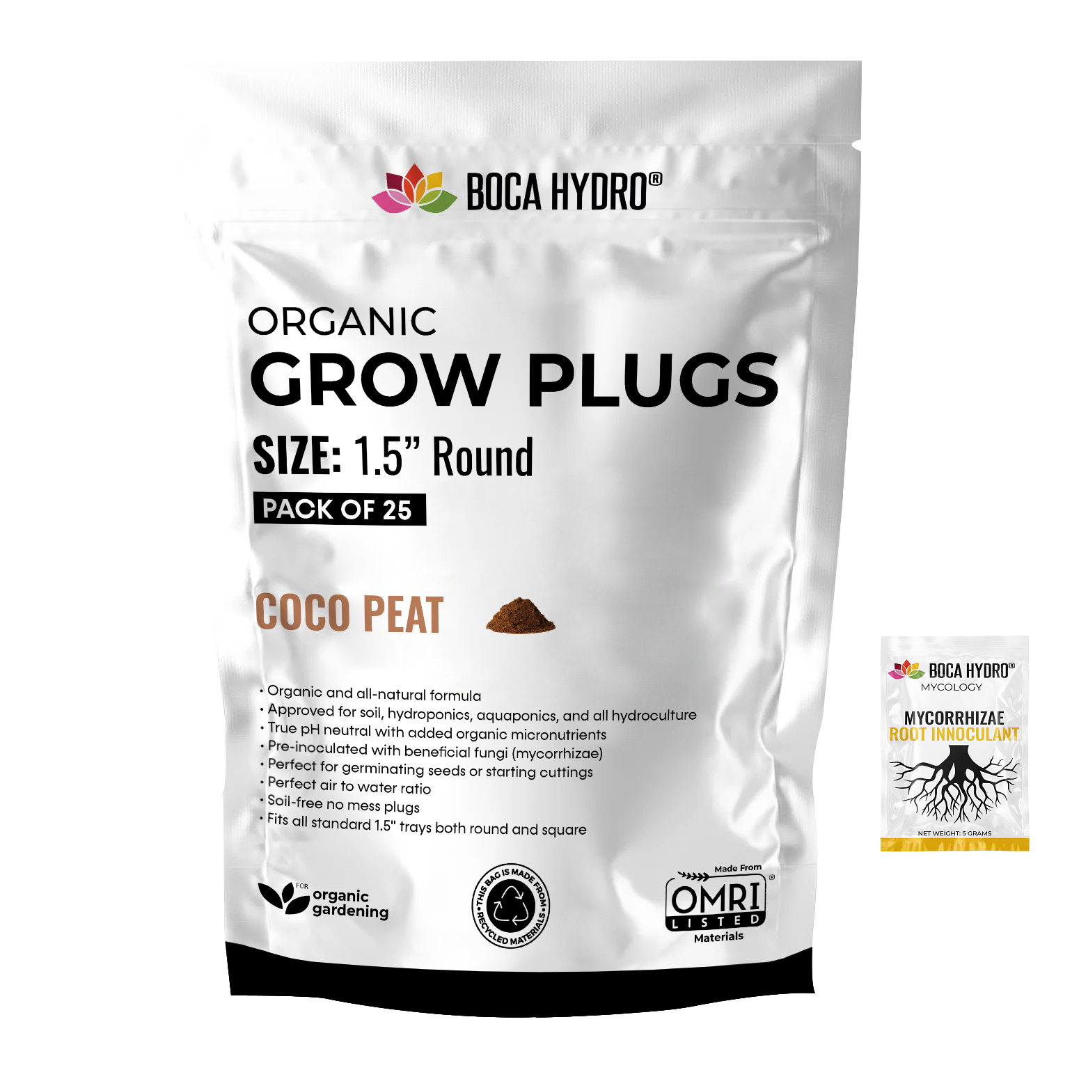 Boca Hydro Organic Grow Plugs 1.5