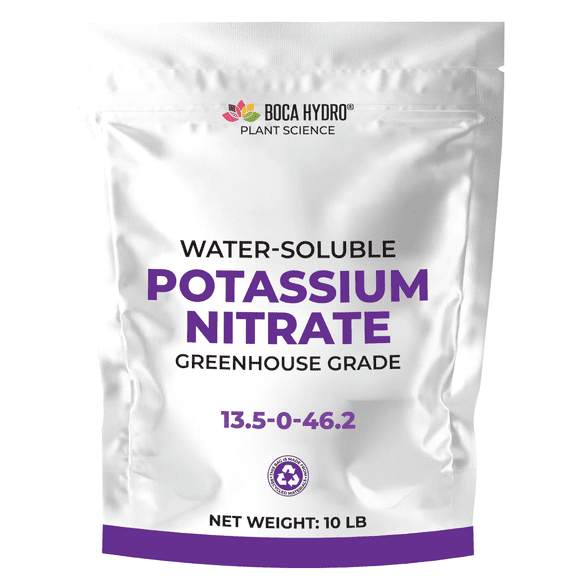 Boca Hydro Potassium Nitrate 13-0-46 – Premium High-Purity Water-Soluble Fertilizer for Hydroponics, Fertigation, Foliar Feeding & Soil – Fast-Acting Nitrogen & Potassium Boost for Fruits, Vegetables