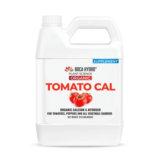 Boca Hydro Tomato Cal – Liquid Calcium & Nitrogen Fertilizer for Tomatoes, Peppers & Vegetables | Prevents Blossom End Rot, Strengthens Cell Walls & Supports Healthy Fruit Development