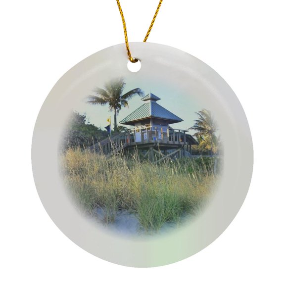 3drose, Boca Raton Dunes, Circle Porcelain Ornament