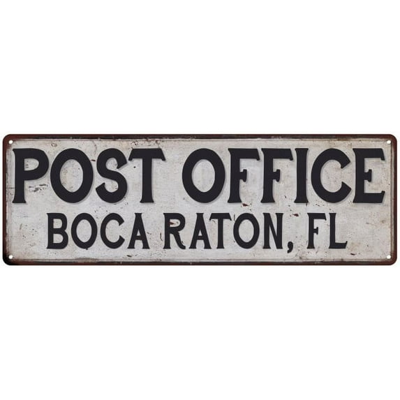 Boca Raton, Fl Post Office Sign Vintage 6x18 206180011326