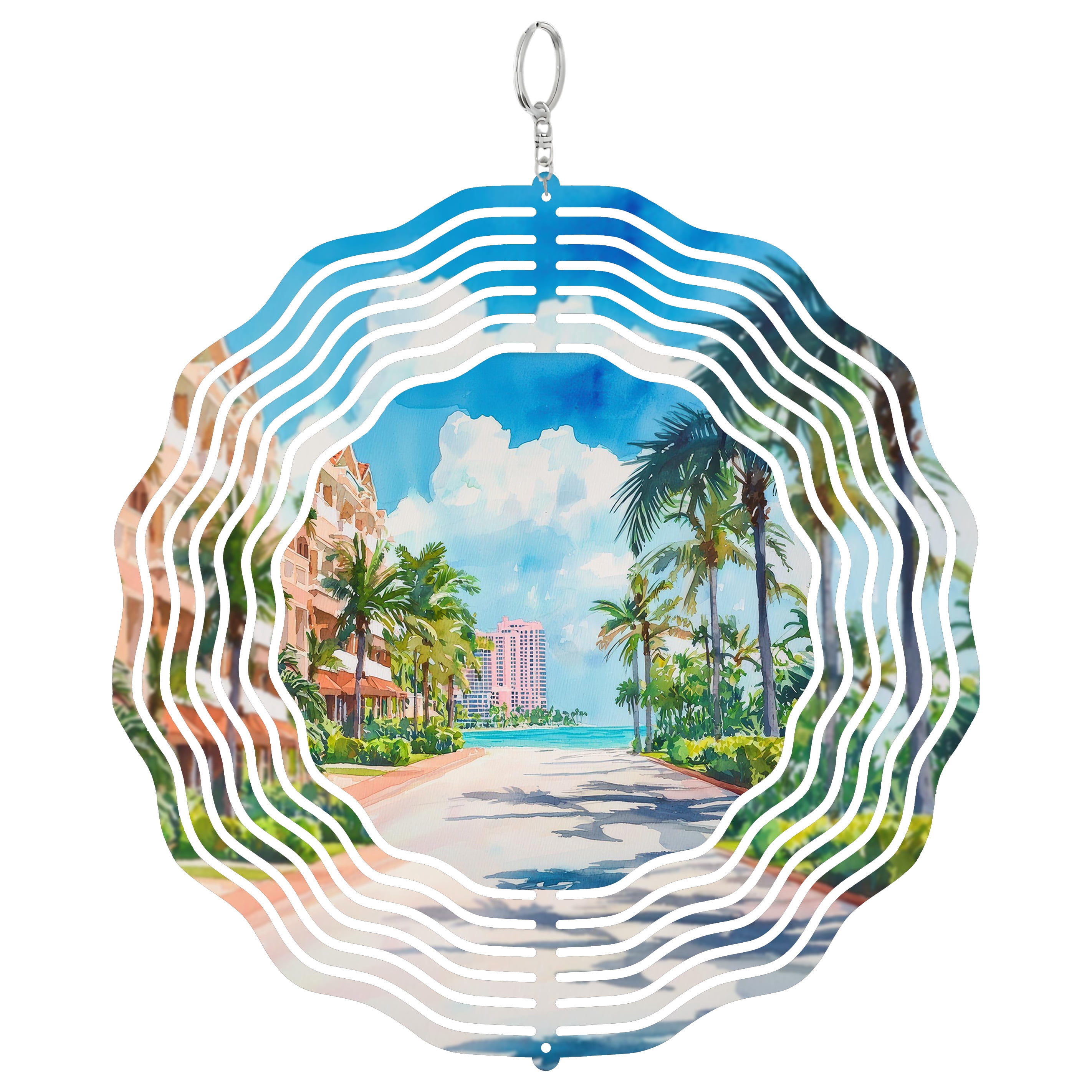 Boca Raton Florida 3D Wind Spinner Stainless Steel Kinetic Yard Art ...