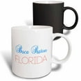 thumbnail image 1 of 3drose, Boca Raton, Florida Blue, Red Text. Patriotic Home Town Design, 11oz Magic Transforming Mug, 1 of 7