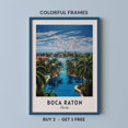 Boca Raton Travel Florida City Cityscape Poster, Travel Inspired Home ...