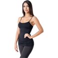 thumbnail image 1 of Boca Rosa Basic Seamless Camisole - Women's Stretchy Nylon Span Tanks (US, Alpha, One Size, Regular, Regular, 1, Black), 1 of 4