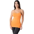 thumbnail image 1 of Boca Rosa Basic Seamless Camisole - Women's Stretchy Nylon Span Tanks (US, Alpha, One Size, Regular, Regular, 1, Orange), 1 of 3