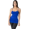 thumbnail image 1 of Boca Rosa Basic Seamless Camisole - Women's Stretchy Nylon Span Tanks (US, Alpha, One Size, Regular, Regular, 1, Royal Blue), 1 of 4