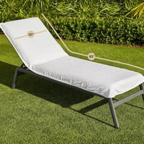 Boca Terry Lounge Chair Towel Cover, Cotton Chaise Lounge Towels for Pool or Beach Chair - Fitted Top