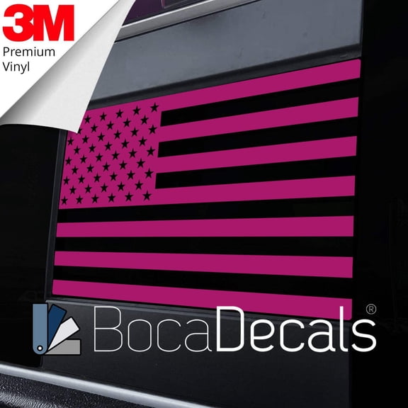 BocaDecals 2004-2018 Chevy Silverado and GMC Sierra 1500/2500/3500 Rear Middle Window American Flag Decal