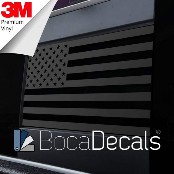 BocaDecals 2009-2025 Dodge RAM 1500/2500/3500 Rear Middle Window American Flag Decal