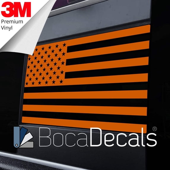 BocaDecals 2009-2025 Dodge RAM 1500/2500/3500 Rear Middle Window American Flag Decal