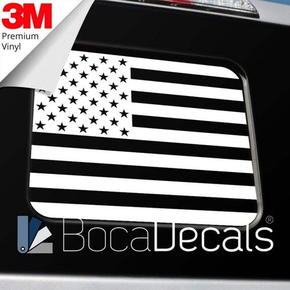 BocaDecals 2015-2025 Ford F150 F250 F350 Precut Rear Middle Window American Flag Decal