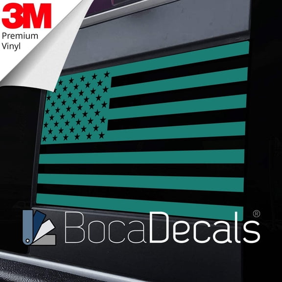 BocaDecals 2019-2025 Chevy Silverado and GMC Sierra Rear Middle Window American Flag Decal