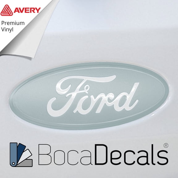 BocaDecals Emblem Insert Decal Overlay For 2026 Ford Bronco (Set of 1) - Made in USA - Small Home Business (BabyBlue)