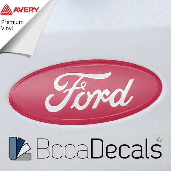 BocaDecals Emblem Insert Decal Overlay For 2026 Ford Bronco (Set of 1) - Made in USA - Small Home Business (HotPink)