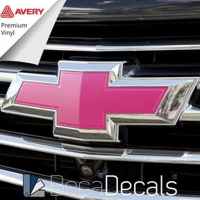 BocaDecals Emblem Overlay Insert Decals For 2023-2026 Chevy Colorado (Set of 1) - Made in USA - Small Home Business (SoftPink)