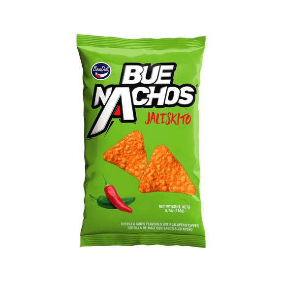 Bocadeli BueNachos Jaliskito, Jalapeño Flavored Tortilla Chips, Snacks, 5.7 oz (1 Pack)