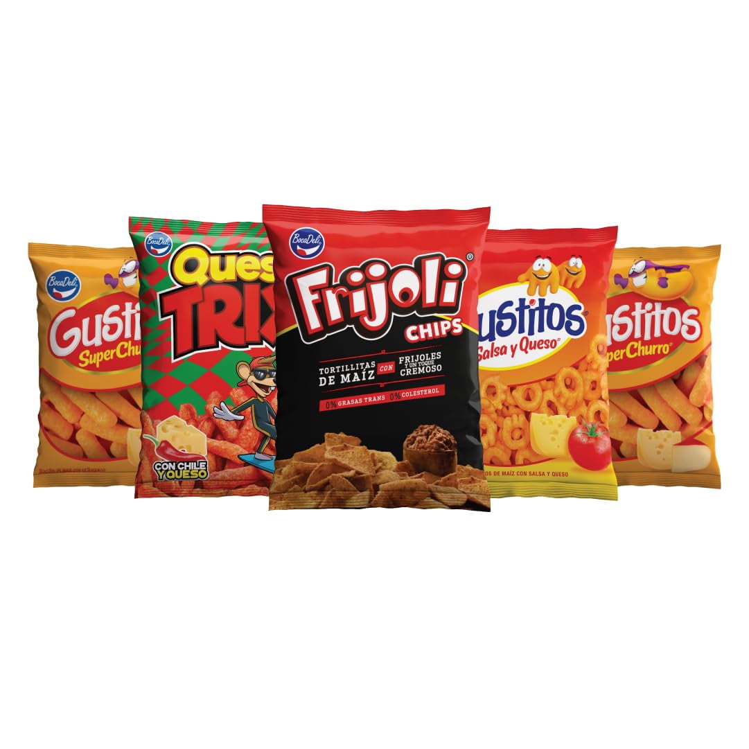 Bocadeli Piñata Pack, Assorted CM31&nbsp;Chips, Variety Pack, Salvadoran Snacks, 12 Pack