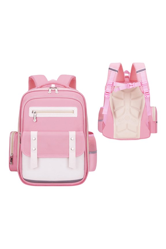 15.7 Inch Cute Travel Backpack for Teens, Pink Waterproof School Backpack, Large Capacity Laptop Backpack with Compartment for College Students
