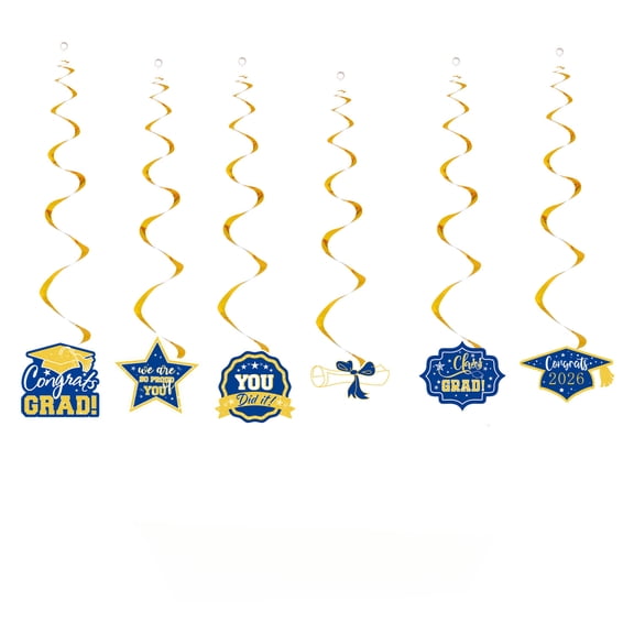 Bocaii Graduation Napkins Blue Gold Congrats Grad Disposable Paper Napkins with Grad Cap Star Design for High School Graduation Party Supplies Table Decorations