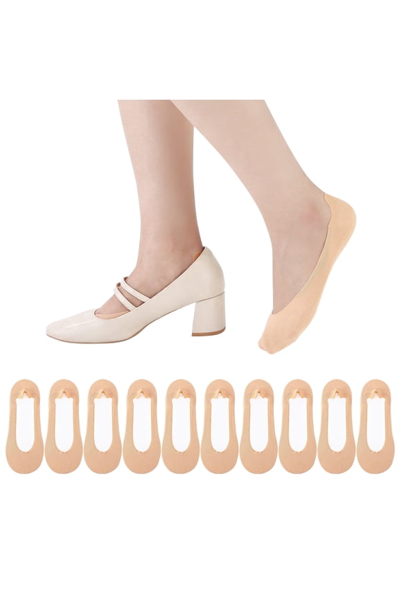 10 Pack No Show Low Cut Liner Socks for Woman, Non Slip Breathable Flat Socks, Moisture-wicking Invisible No See Sock, Soft Boat Socks Ultra Low Cut Socks for Girls Women, US Size 5-7