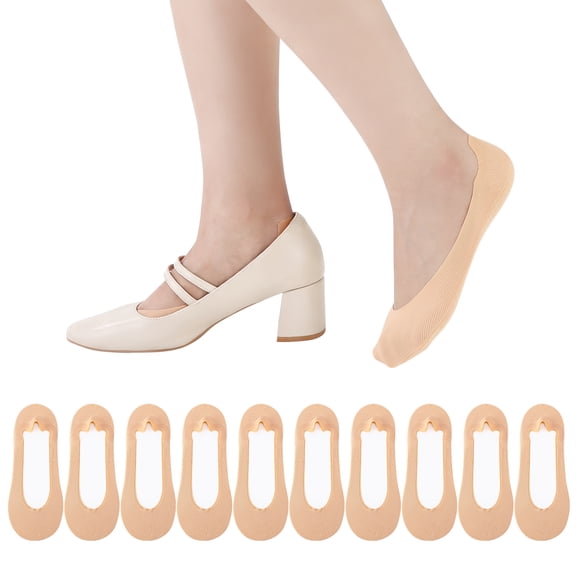 Bocaoying 10 Pack No Show Low Cut Liner Socks for Woman, Non Slip Breathable Flat Socks, Moisture-wicking Invisible No See Sock, Soft Boat Socks Ultra Low Cut Socks for Girls Women, US Size 5-7